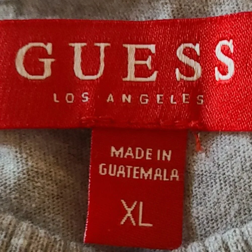GUESS MENS SHORT RAGLAN SLEEVE COMFY CREW NECK PULLOVER WITH LOGO SIZE XL - Picture 2 of 7